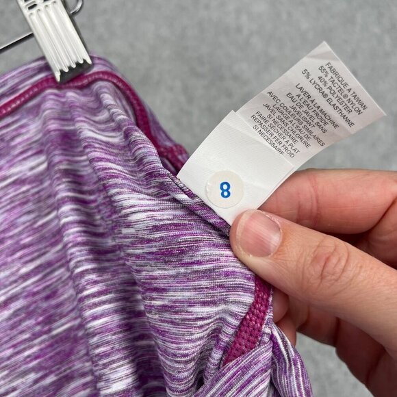 PrAna Womens Leanne Pull On Athletic Skirt Size M Purple Fold Over Spacedye NWOT - Picture 7 of 11